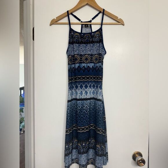 Sandra & Tiffany Blue Boho Print Sleeveless Dress Small - Picture 2 of 9